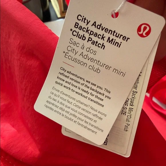 Lululemon Athletica Vibrant Red Backpack Mini Club Patch - Picture 4 of 5